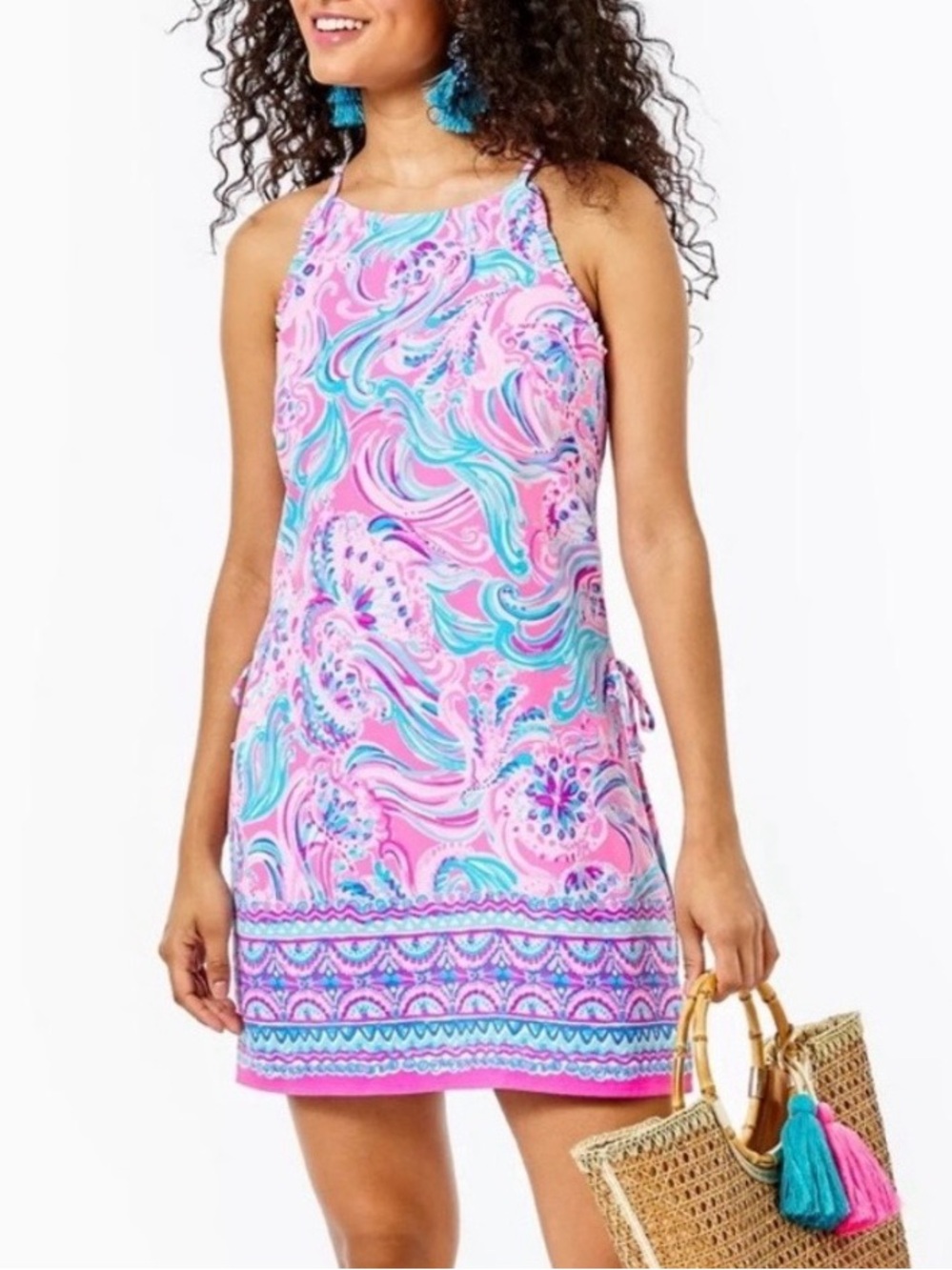Lilly Pulitzer Pearl Romper Dress, Don’t Be Jelly Prosecco Pink, Size 12